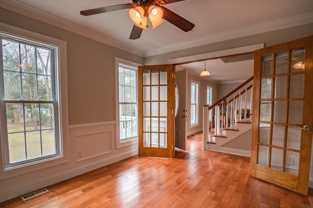 interior of a vacant property with hardwood floors